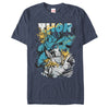 Men's Marvel Thor Sketch Splatter Print  Adult T-Shirt