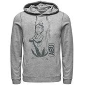 Men's Aladdin Cartoon Abu Profile  Adult Pull Over Hoodie