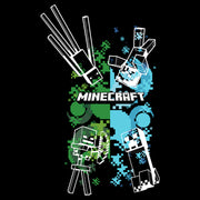 Men's Minecraft Ender Buddies  Adult T-Shirt