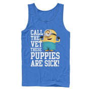 Men's Despicable Me Minion Call the Vet  Adult Tank Top