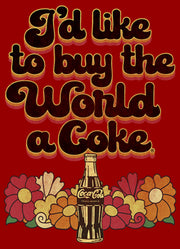 Men's Coca Cola Unity I'd Like to Buy the World a Coke Retro  Adult T-Shirt