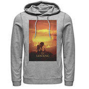 Men's Lion King Pride Rock Movie Poster  Adult Pull Over Hoodie