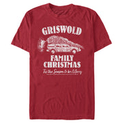 Men's National Lampoon's Christmas Vacation Griswold Distressed Logo  Adult T-Shirt