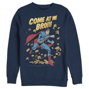 Men's Superman Come At Me Bro  Adult Sweatshirt