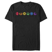 Men's Star Wars Pride Rainbow Crests  Adult T-Shirt