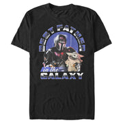 Men's Star Wars: The Mandalorian Grogu and Din Djarin Best Father in the Galaxy  Adult T-Shirt