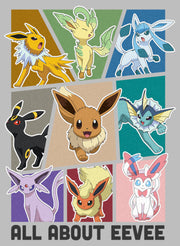 Men's Pokemon All About Eevee Eeveeloution  Adult T-Shirt