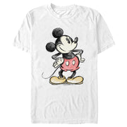 Men's Mickey & Friends Sketched Mickey Portrait  Adult T-Shirt