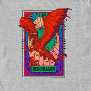 Men's Dungeons & Dragons: Honor Among Thieves Red Dragon Tarot Card  Adult T-Shirt