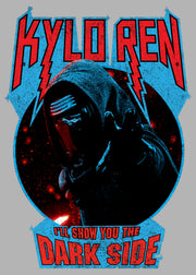 Men's Star Wars The Force Awakens Kylo Ren Show Dark Side  Adult Pull Over Hoodie