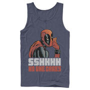 Men's Marvel Deadpool No One Cares  Adult Tank Top