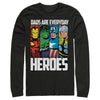 Men's Marvel Dads are Everyday Heroes  Adult Long Sleeve Shirt