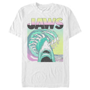 Men's Jaws 80s Colorful Wave  Adult T-Shirt