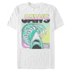 Men's Jaws 80s Colorful Wave  Adult T-Shirt