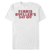 Men's Ferris Bueller's Day Off Distressed Logo Text  Adult T-Shirt