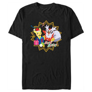 Men's Pokemon Christmas Pikachu and Delibird Happy Holidays  Adult T-Shirt