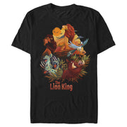 Men's Lion King Groovy Character Cartoon  Adult T-Shirt