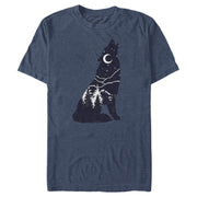 Men's Lost Gods Night Wolf Silhouette  Adult T-Shirt