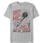 Men's The Late Late Show with James Corden Drop the Mic Poster  Adult T-Shirt