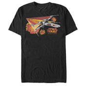 Men's Star Wars Rogue One X-Wing Fire Bursts  Adult T-Shirt