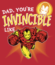 Men's Marvel Dad You're Invincible Like Iron Man  Adult Pull Over Hoodie