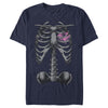 Men's Lost Gods Halloween Skeleton Rib Cage Heart  Adult T-Shirt