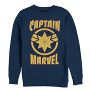 Men's Marvel Captain Marvel Star Symbol Shield  Adult Sweatshirt