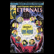 Men's Marvel Eternals Retro Comic Book Cover  Adult T-Shirt