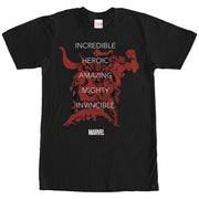 Men's Marvel Heroic Words  Adult T-Shirt