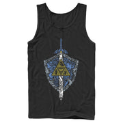 Men's Nintendo Legend of Zelda Hidden Pattern  Adult Tank Top