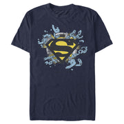 Men's Superman Logo Broken Chain  Adult T-Shirt