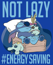 Men's Lilo & Stitch Not Lazy, Saving Energy  Adult T-Shirt