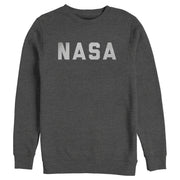 Men's NASA Flat Text Simple Logo  Adult Sweatshirt