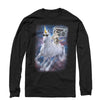 Men's Lost Gods Boombox Cat and Unicorn Space Song  Adult Long Sleeve Shirt