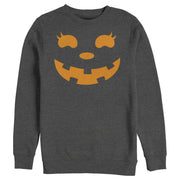 Men's CHIN UP Halloween Jack o' Lantern Face  Adult Sweatshirt