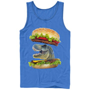 Men's Lost Gods Dinosaur Cheeseburger  Adult Tank Top