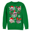 Men's Lost Gods Ugly Christmas Cat Reindeer Snowflakes  Adult Sweatshirt