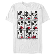 Men's Mickey & Friends Mickey Mouse All Emotions Grid  Adult T-Shirt