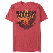 Men's Lion King Hakuna Matata Sunset Circle  Adult T-Shirt