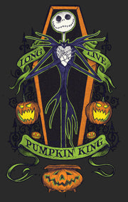 Men's The Nightmare Before Christmas Jack Long Live Pumpkin King Coffin  Adult T-Shirt