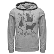 Men's Disney Hocus Pocus I'm a Cat Person  Adult Pull Over Hoodie