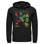 Men's Star Wars: The Book of Boba Fett Distressed Character Line-up  Adult Pull Over Hoodie