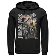 Men's Jurassic Park Raptor Dino Shadows  Adult Pull Over Hoodie