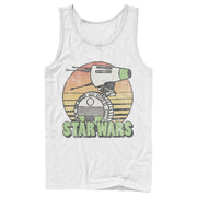 Men's Star Wars: The Rise of Skywalker Retro D-0 Sunset  Adult Tank Top