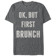 Women's CHIN UP Brunch First  Adult Boyfriend Tee