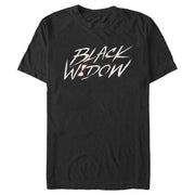 Men's Marvel Black Widow Chalk Logo  Adult T-Shirt