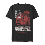 Men's Star Wars Rogue One K-2SO Strategic Analysis  Adult T-Shirt