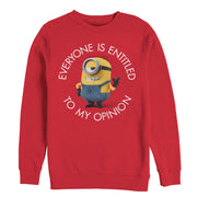 Men's Despicable Me Minion My Opinion  Adult Sweatshirt