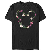 Men's Mickey & Friends Floral Logo  Adult T-Shirt