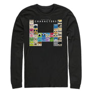 Men's Pixar Character Periodic Table  Adult Long Sleeve Shirt